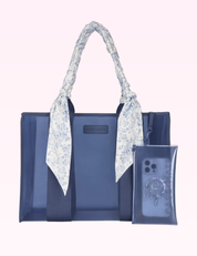 Ninety Nine Boutique super-pale pink accessory product photo: Something Navy Twilly Jelly Tote Bag (September 30, 2026)