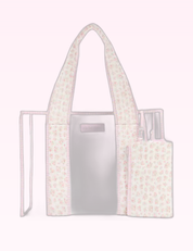 Ninety Nine Boutique super-pale pink accessory product photo: Quilted Ditsy Floral Jelly Tote Bag (September 30, 2026)