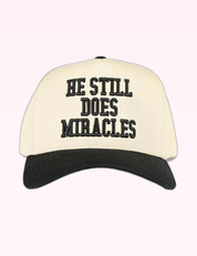 Ninety Nine Boutique super-pale pink accessory product photo: Black He Still Does Miracles Hat (September 30, 2026)