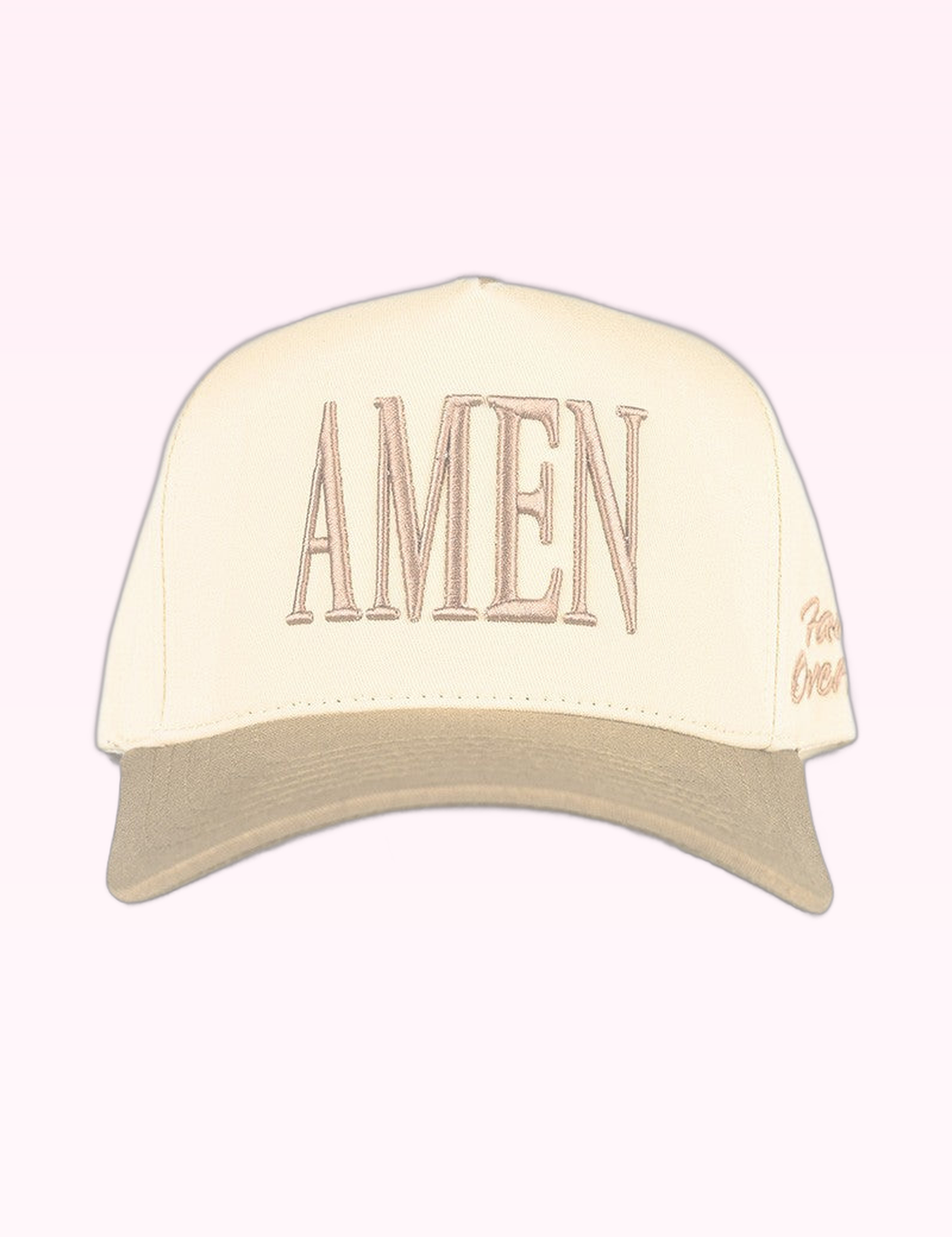 Ninety Nine Boutique super-pale pink accessory product photo: Beige Amen Hat (September 30, 2026)