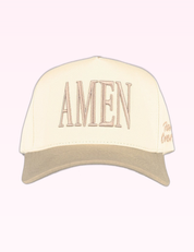 Ninety Nine Boutique super-pale pink accessory product photo: Beige Amen Hat (September 30, 2026)