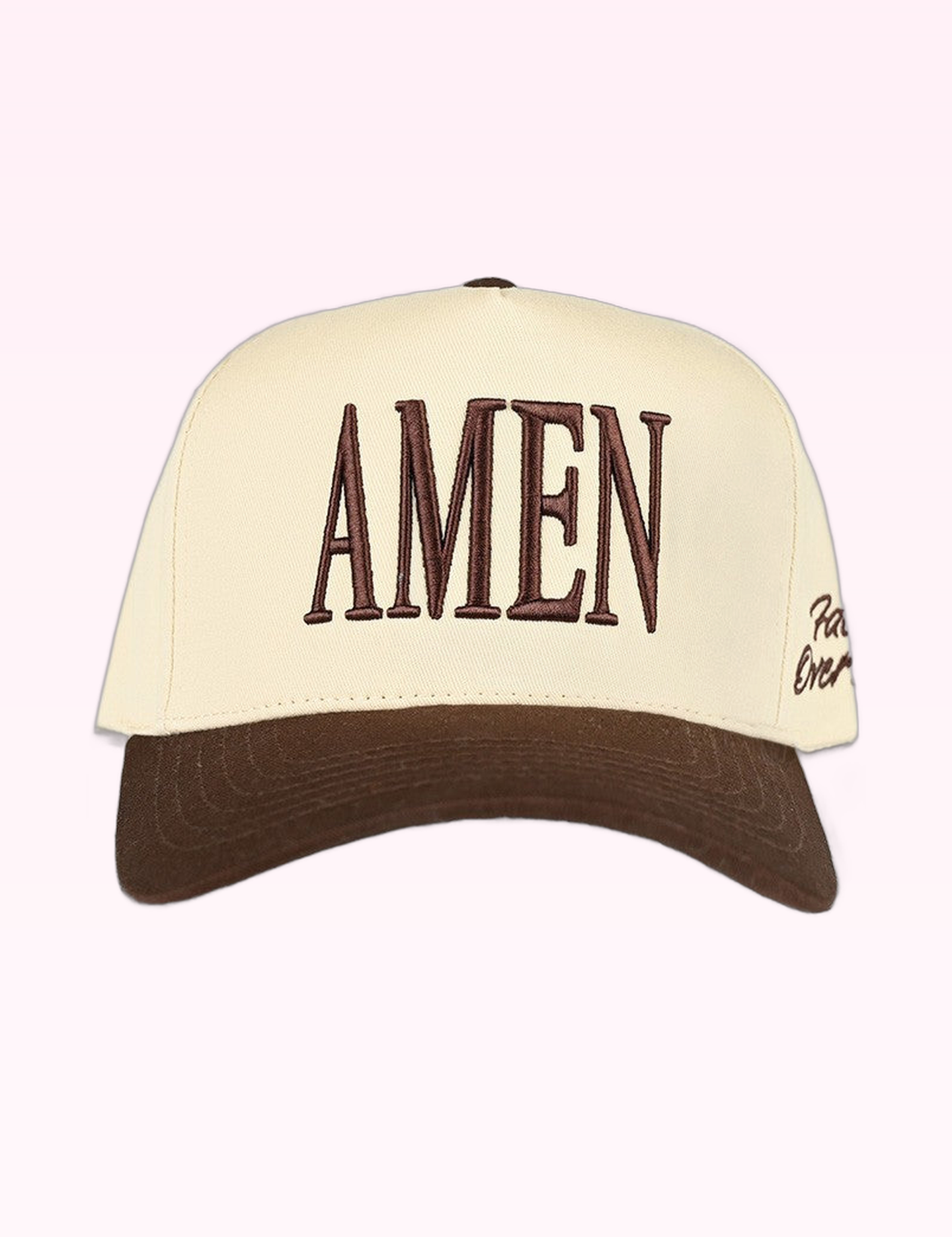 Ninety Nine Boutique super-pale pink accessory product photo: Brown Amen Hat (September 30, 2026)