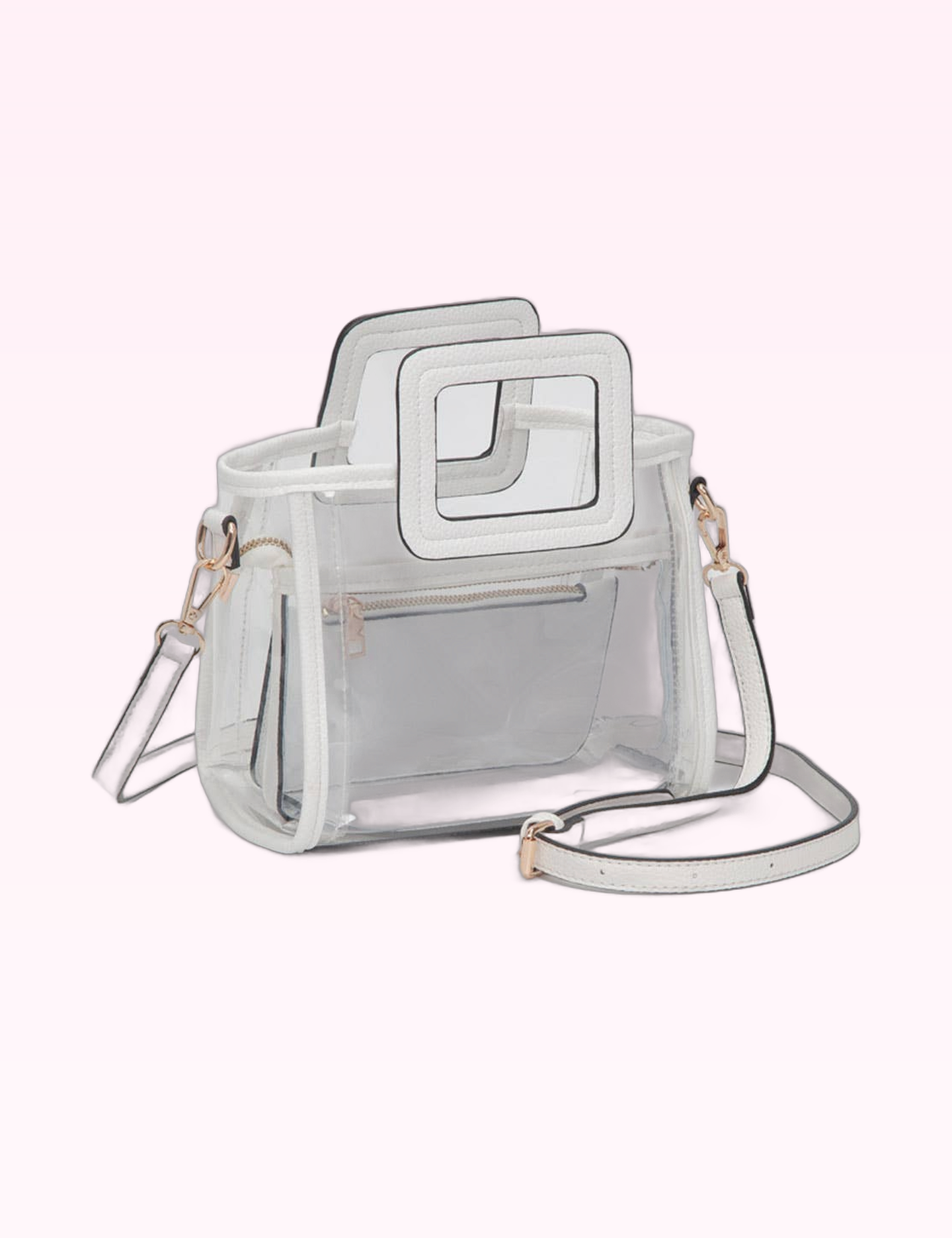 Ninety Nine Boutique super-pale pink accessory product photo: White Clear Crossbody Bag (September 30, 2026)
