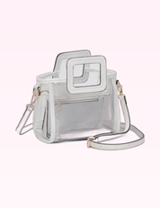Ninety Nine Boutique super-pale pink accessory product photo: White Clear Crossbody Bag (September 30, 2026)