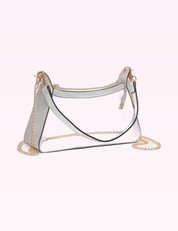 Ninety Nine Boutique super-pale pink accessory product photo: White Clear Baguette Hand Bag (September 30, 2026)