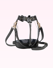 Ninety Nine Boutique super-pale pink accessory product photo: Gray Clear Bucket Bag (September 30, 2026)