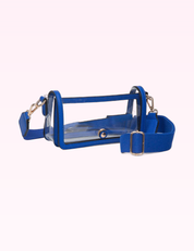 Ninety Nine Boutique super-pale pink accessory product photo: Blue Clear Rectangle Crossbody Bag (September 30, 2026)