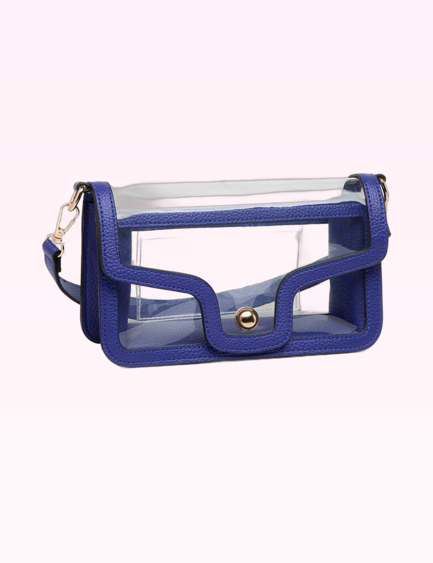 Ninety Nine Boutique super-pale pink accessory product photo: Blue Clear Rectangle Shoulder Bag (September 30, 2026)