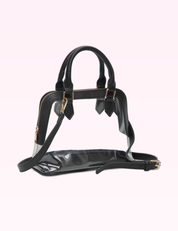 Ninety Nine Boutique super-pale pink accessory product photo: Black Trim Clear Structured Handbag (September 30, 2026)