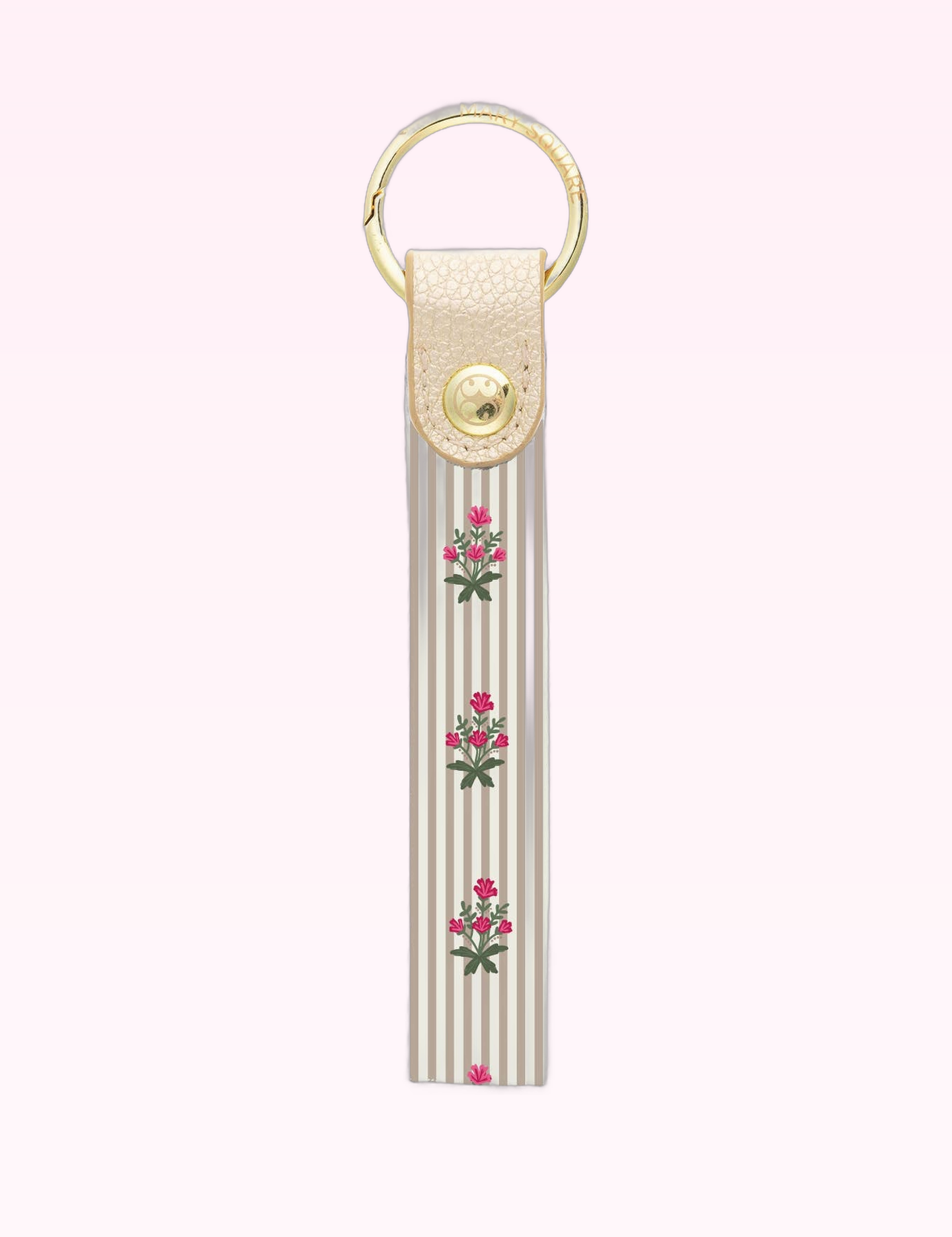 Ninety Nine Boutique super-pale pink accessory product photo: Key Fob Skinny Cottage Stripes (September 30, 2026)