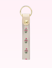 Ninety Nine Boutique super-pale pink accessory product photo: Key Fob Skinny Cottage Stripes (September 30, 2026)