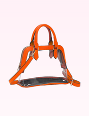 Ninety Nine Boutique super-pale pink accessory product photo: Orange Trim Clear Structured Handbag (September 30, 2026)