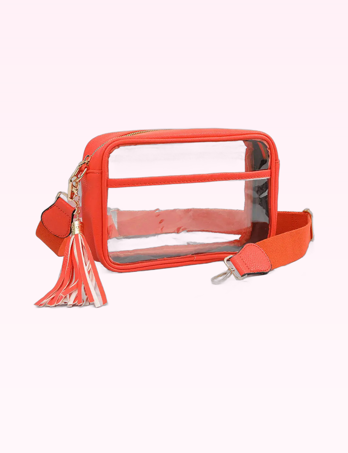 Ninety Nine Boutique super-pale pink accessory product photo: Orange Clear Crossbody Bag (September 30, 2026)