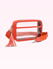 Ninety Nine Boutique super-pale pink accessory product photo: Orange Clear Crossbody Bag (September 30, 2026)