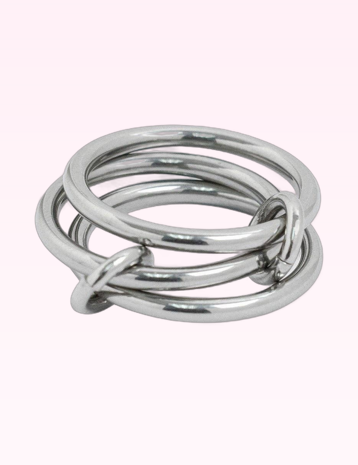 Ninety Nine Boutique super-pale pink accessory product photo: Minimal Layered Interlocking Ring (September 30, 2026)