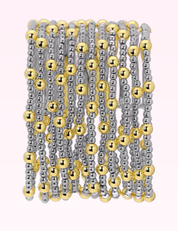 Ninety Nine Boutique super-pale pink accessory product photo: Two-Tone Stretch Bracelets 3mm - 5mm (September 30, 2026)