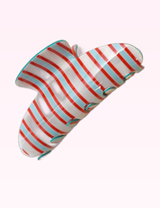 Ninety Nine Boutique super-pale pink accessory product photo: Stripe Hair Claw Clip (September 30, 2026)