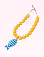 Ninety Nine Boutique super-pale pink accessory product photo: Yellow Fish Pendant Beaded Necklace (September 30, 2026)