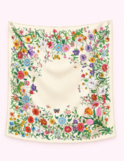 Ninety Nine Boutique super-pale pink accessory product photo: Beige Tulip Twill Silk Sun Scarf (September 30, 2026)