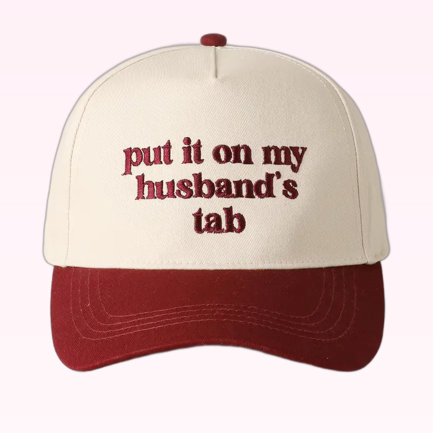 Ninety Nine Boutique approved 10:13 accessory photo: Maroon Put It On My Husband's Tab Hat (September 29, 2026)