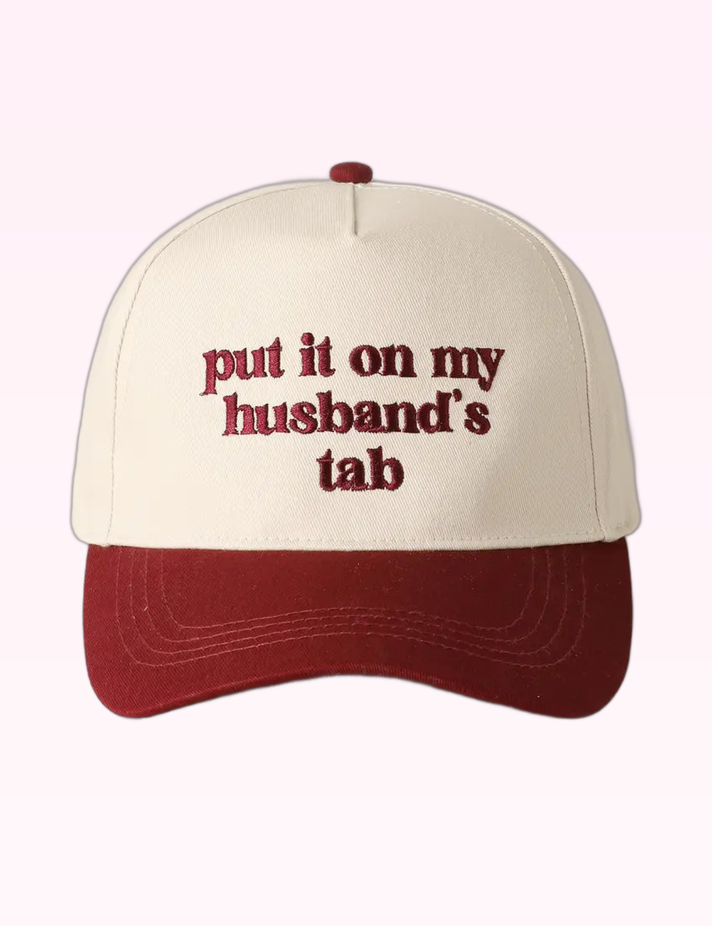 Ninety Nine Boutique approved 10:13 accessory photo: Maroon Put It On My Husband's Tab Hat (September 29, 2026)