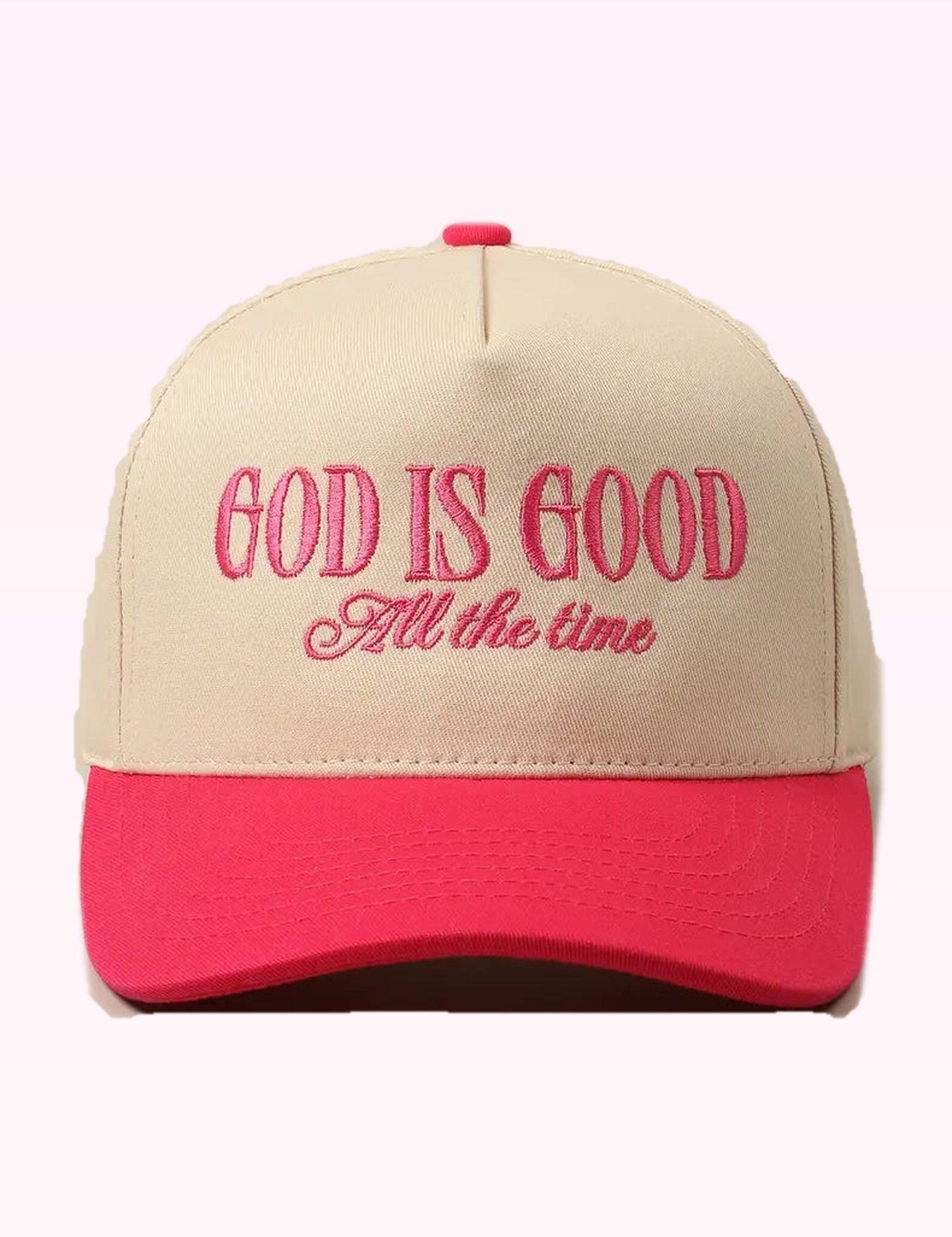 Ninety Nine Boutique super pale pink accessory photo: Pink God is Good All The Time Hat (2026-09-29)