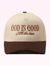 Ninety Nine Boutique super pale pink accessory photo: Brown God is Good All The Time Hat (2026-09-29)