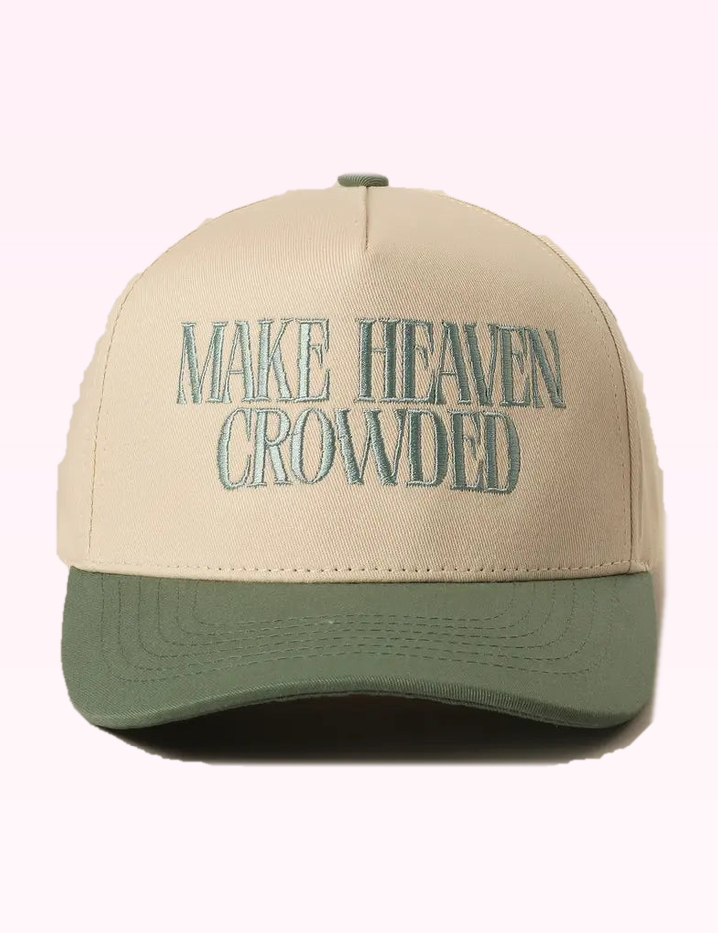 Ninety Nine Boutique super pale pink accessory photo: Green Make Heaven Crowded Hat (2026-09-29)