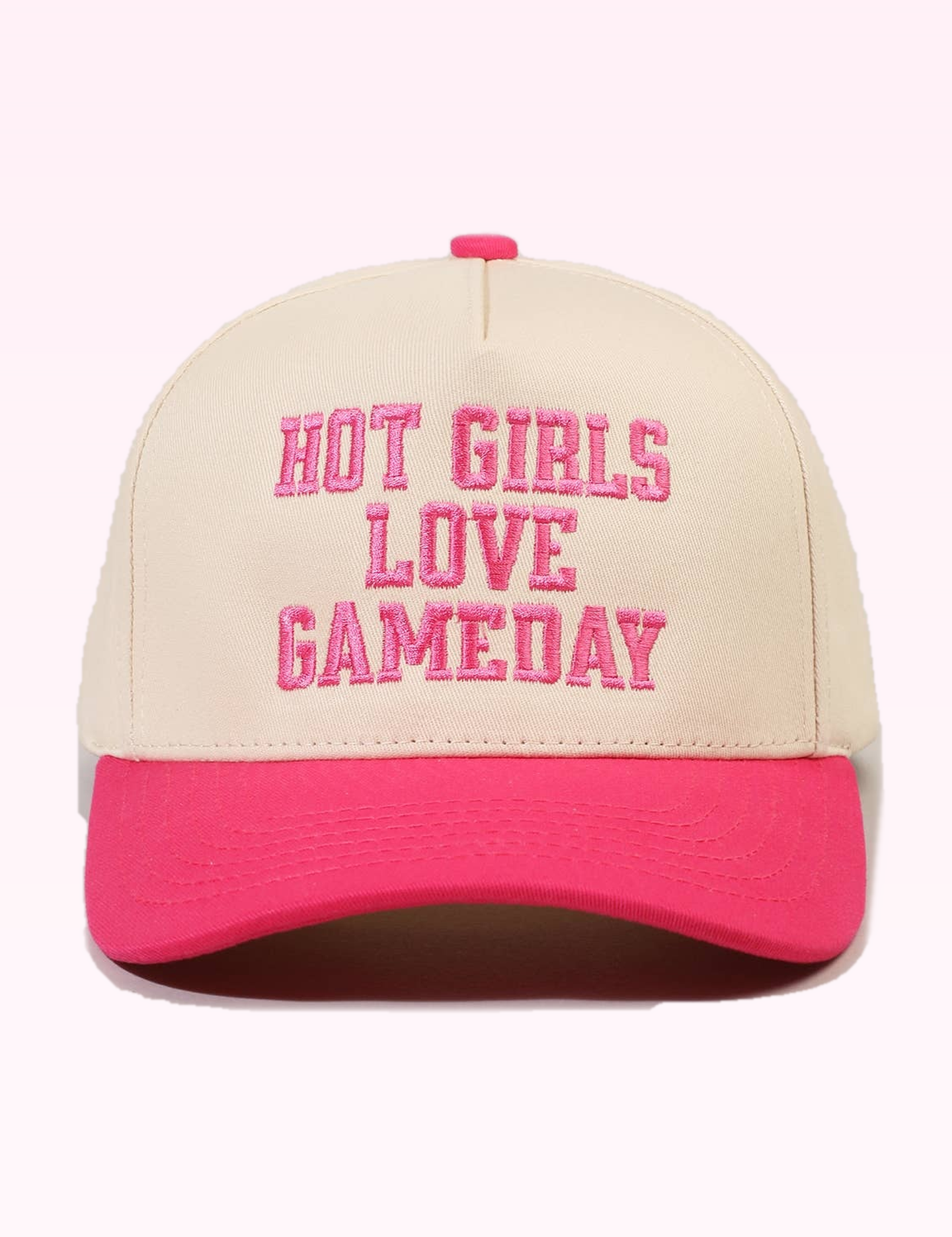 Ninety Nine Boutique super pale pink accessory photo: Pink Hot Girls Love Gameday Hat (2026-09-29)