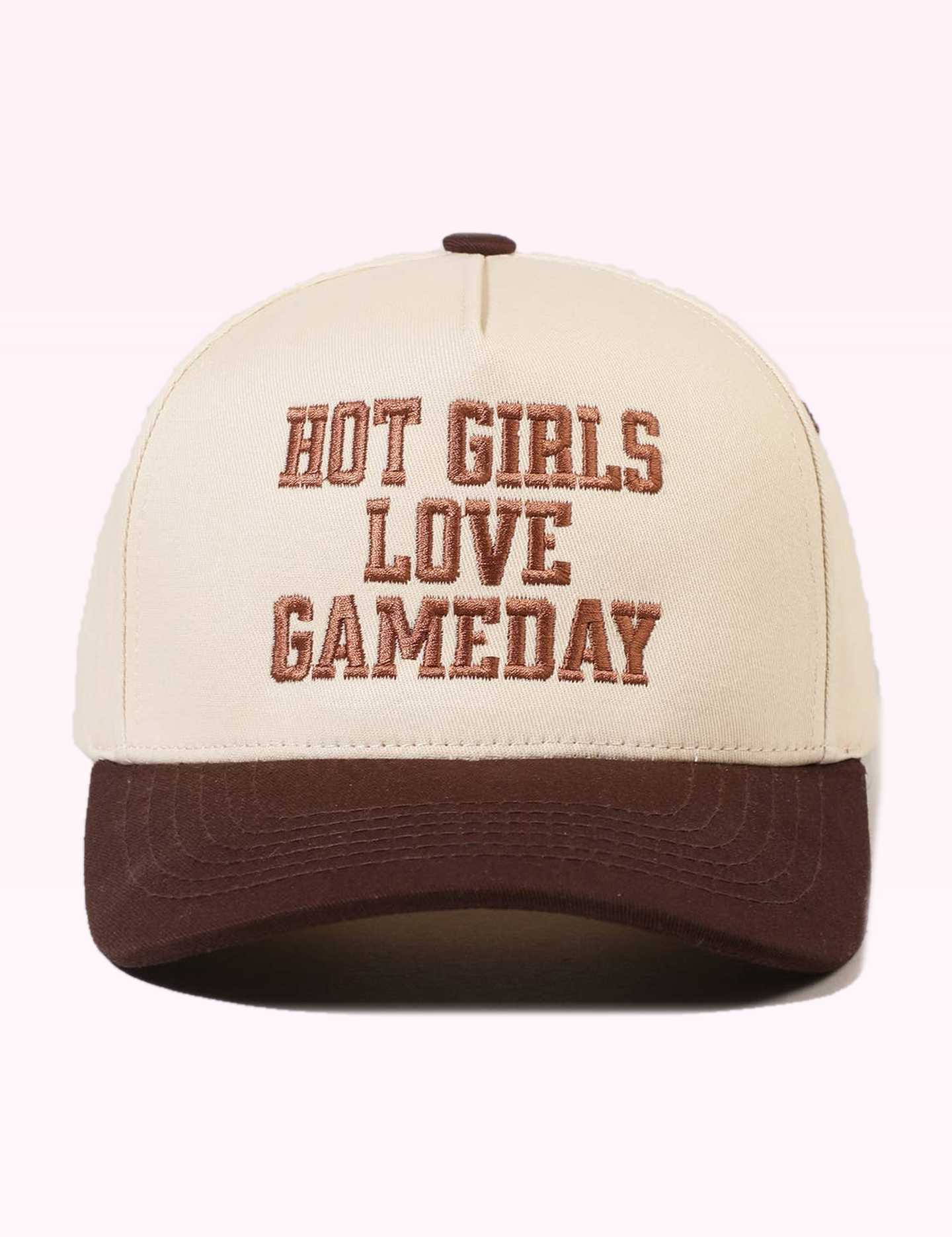 Ninety Nine Boutique super pale pink accessory photo: Brown Hot Girls Love Gameday Hat (2026-09-29)