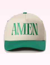 Ninety Nine Boutique super pale pink accessory photo: Green Amen Hat (2026-09-29)