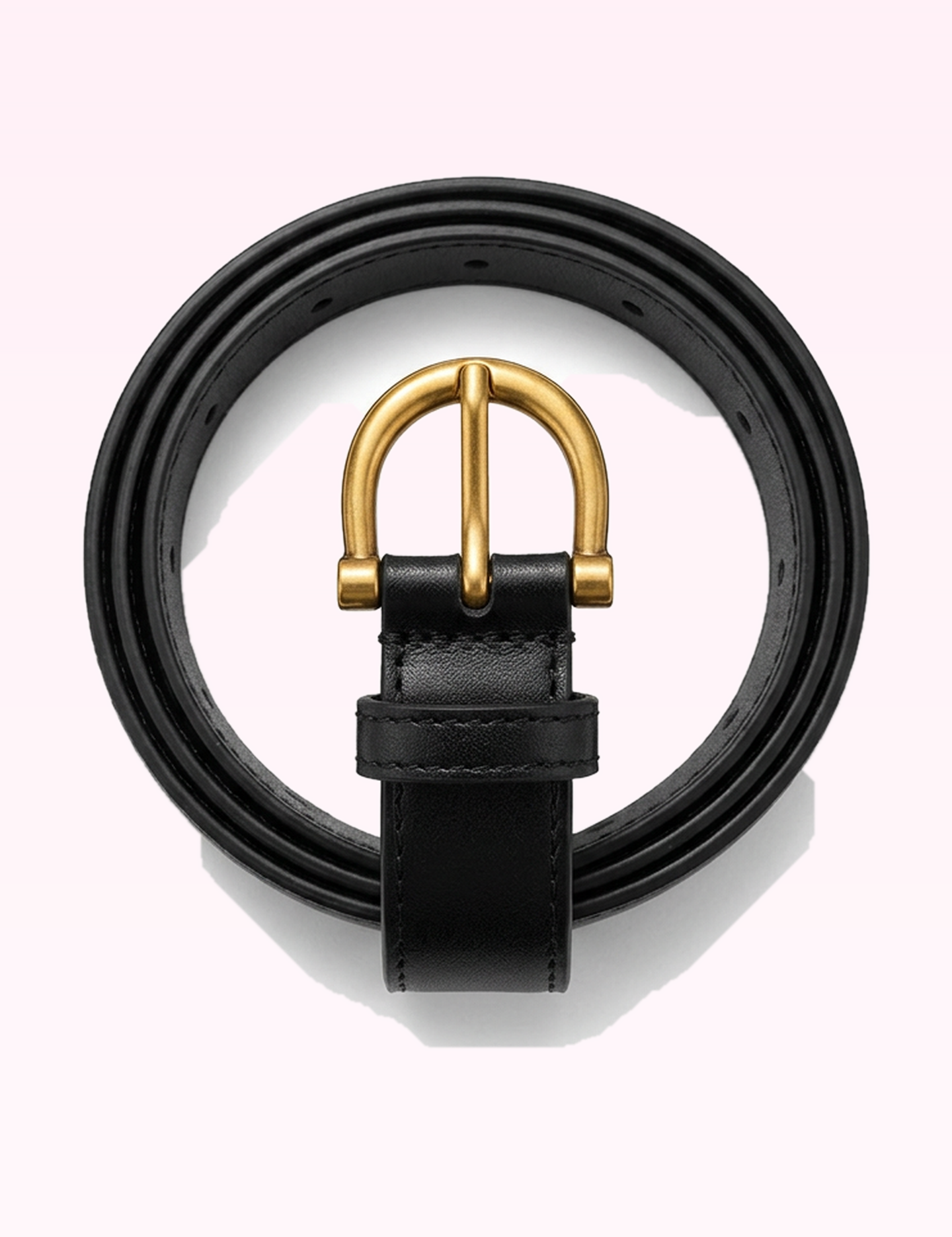 Ninety Nine Boutique super pale pink accessory photo: Black Simple Decorative Belt (2026-09-29)