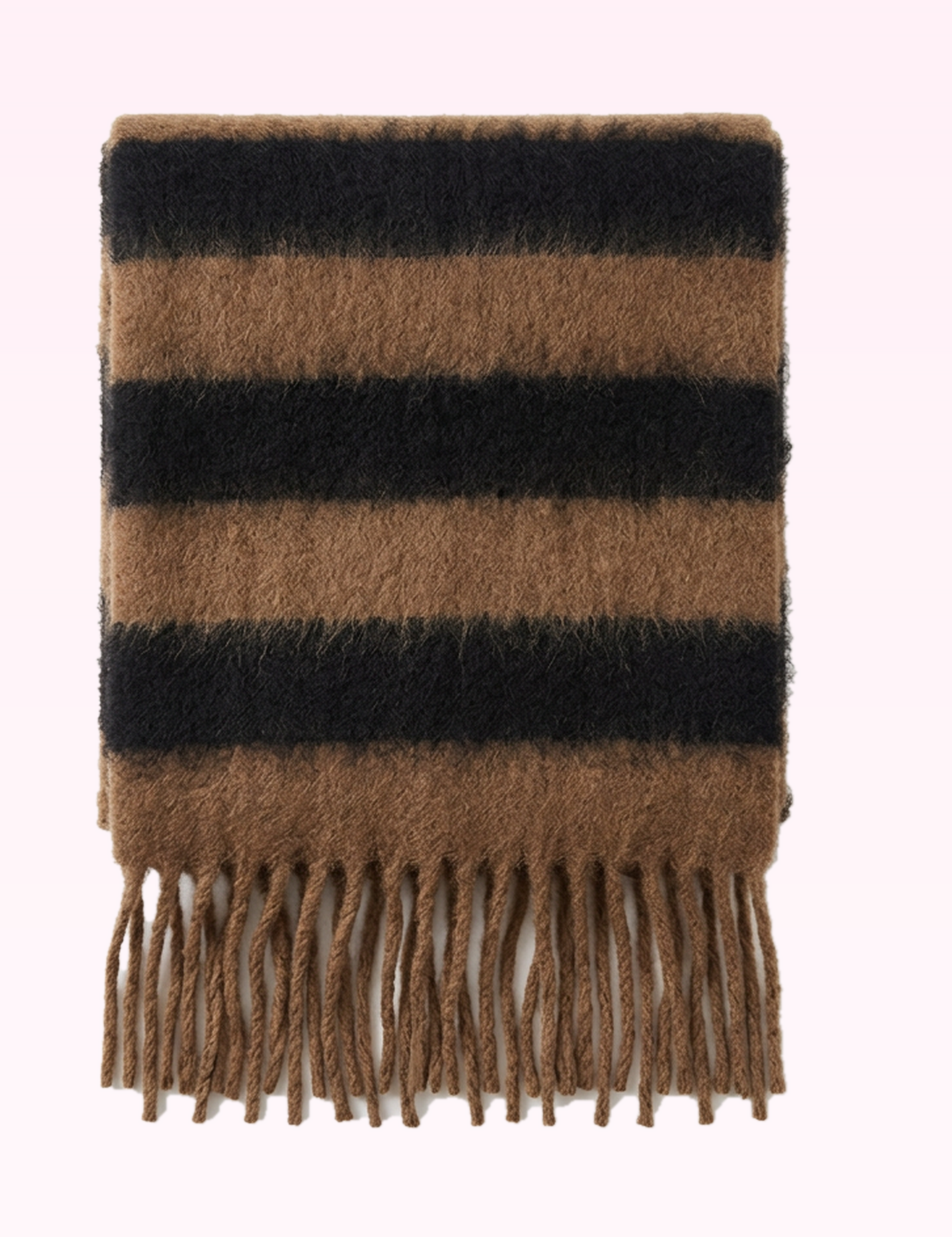 Ninety Nine Boutique super pale pink accessory photo: Brown Striped Scarf (2026-09-29)