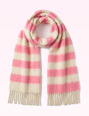 Ninety Nine Boutique super pale pink accessory photo: Pink Striped Scarf (2026-09-29)