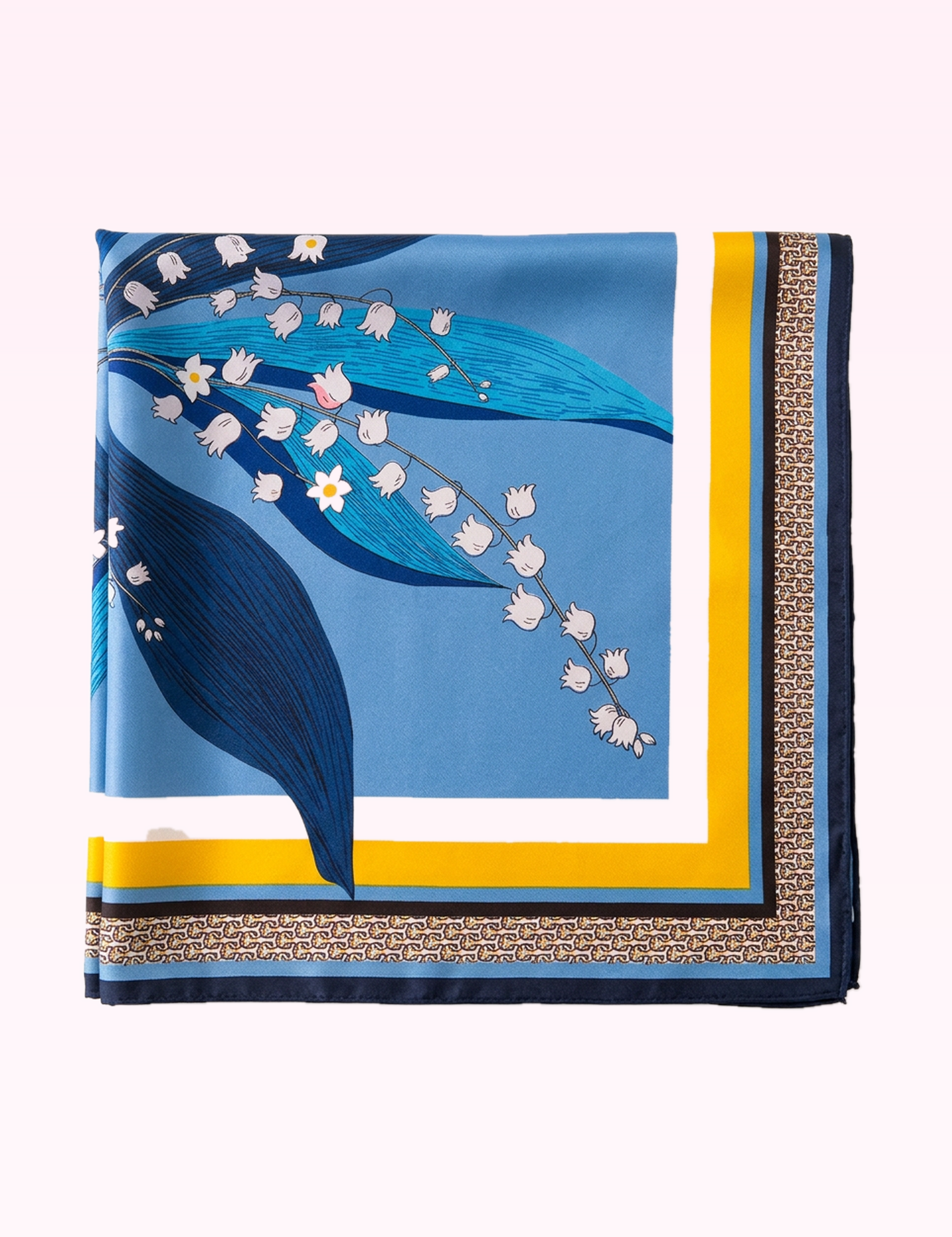 Ninety Nine Boutique super pale pink accessory photo: Blue Artistic Small Square Scarf (2026-09-29)