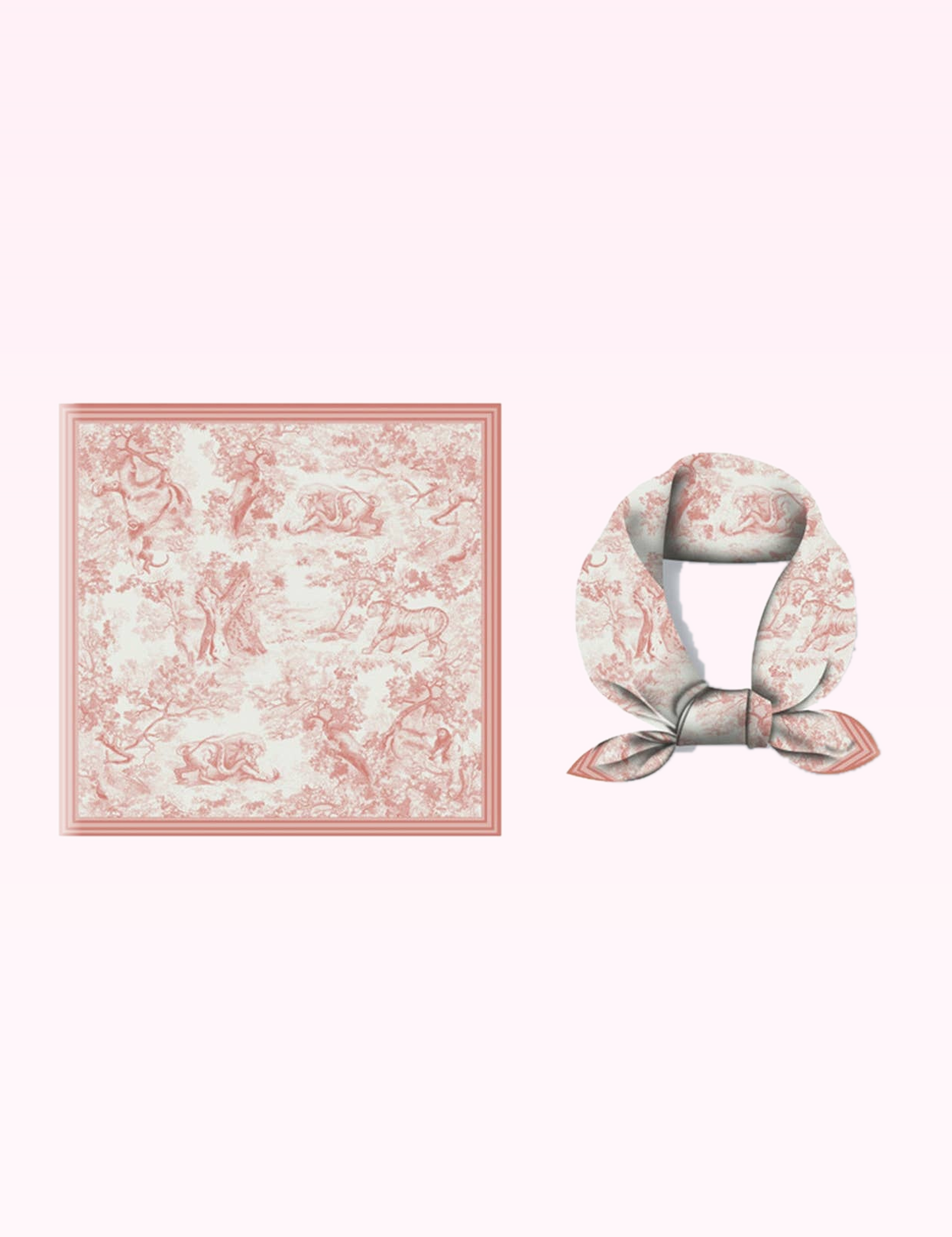 Ninety Nine Boutique super pale pink accessory photo: Pink Vintage Versatile Square Scarf (2026-09-29)