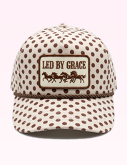 Ninety Nine Boutique super pale pink accessory photo: Led By Grace Cream & Brown Polka Dot Patch Hat (2026-09-29)
