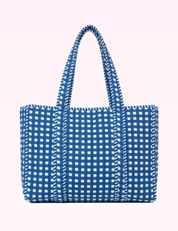 Ninety Nine Boutique super pale pink accessory photo: Blue Checkered Quilted Bag (2026-09-29)
