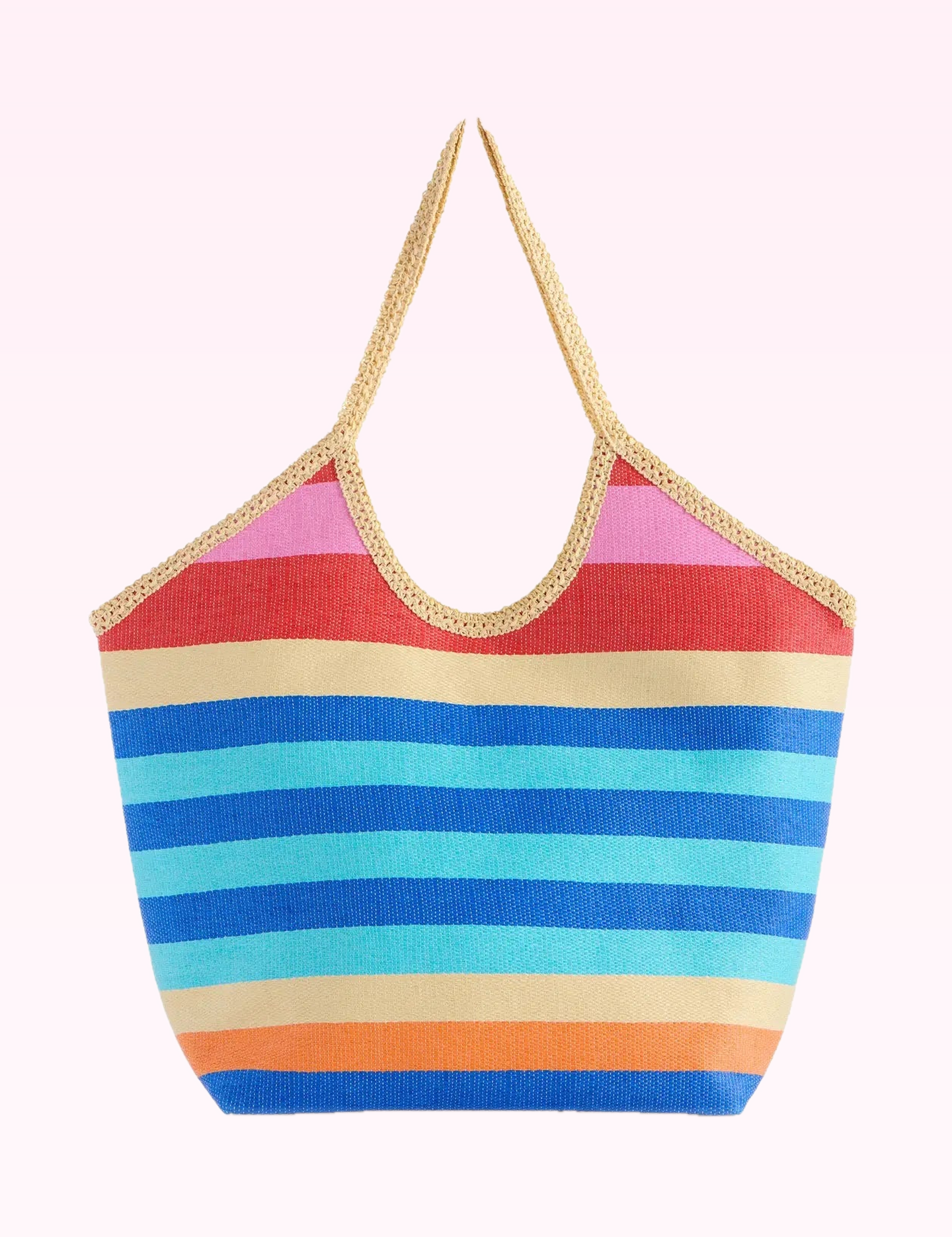 Ninety Nine Boutique super pale pink accessory photo: Blue Striped Tote (2026-09-29)