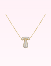 Ninety Nine Boutique super pale pink accessory photo: Crystal Bubble Initial Necklace: T (2026-09-29)