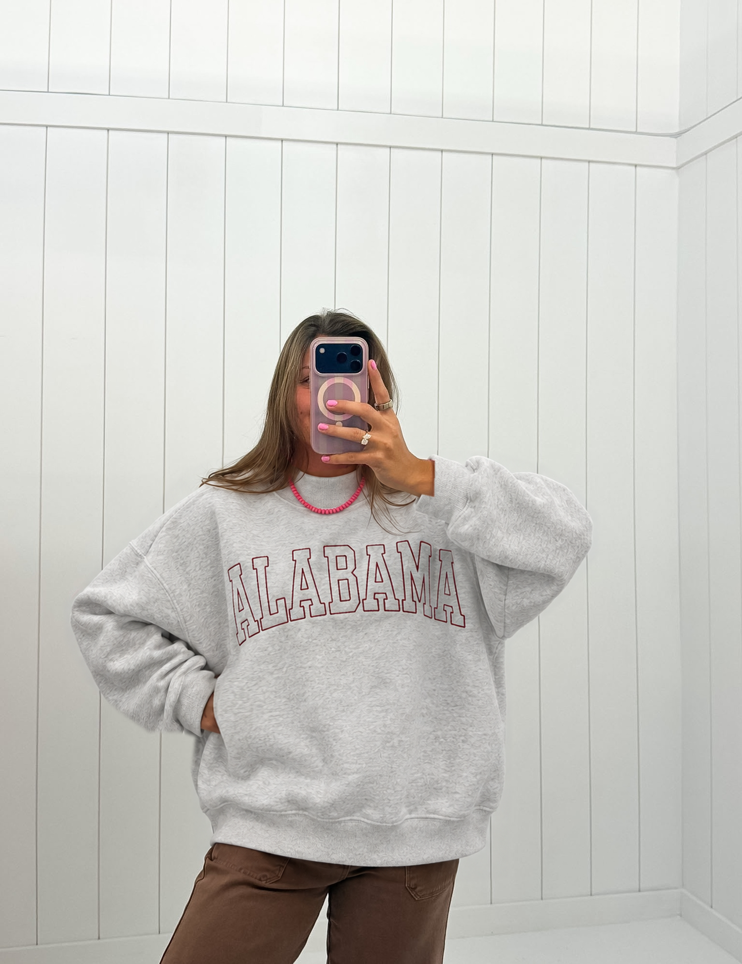 Alabama Embroidered Mockneck