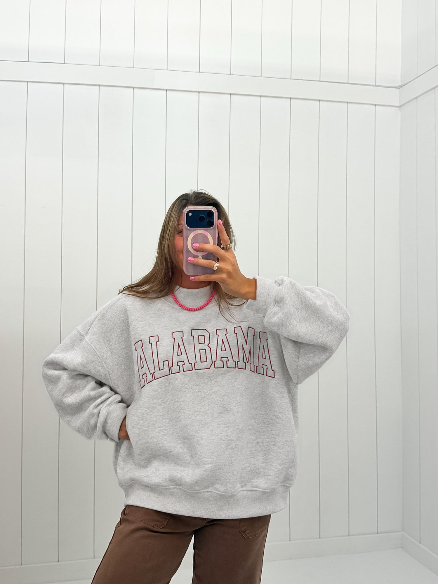 Alabama Embroidered Mockneck