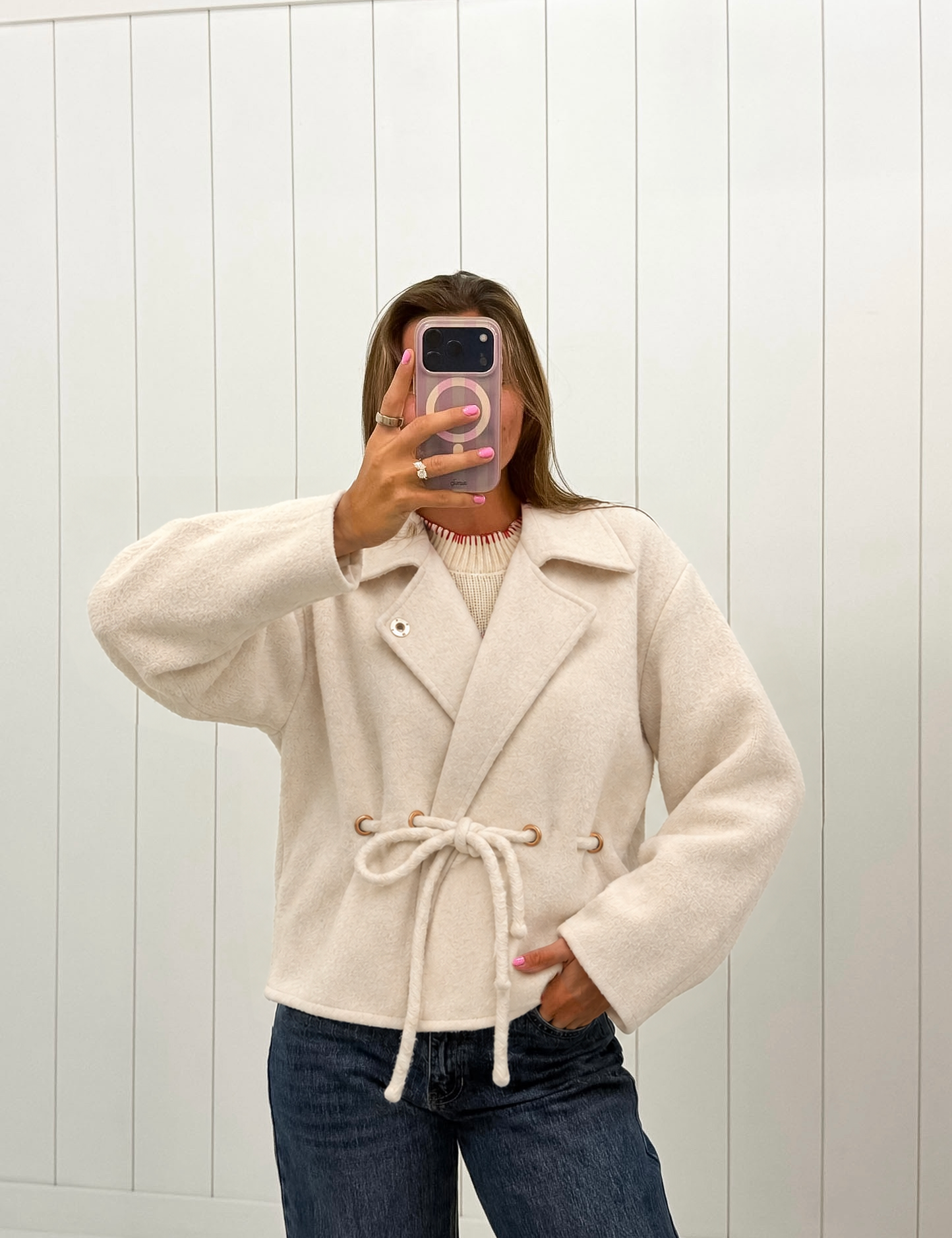 Wool Blend Belted Jacket