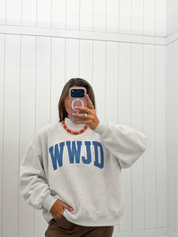Gray WWJD & Amen Reversible Mockneck