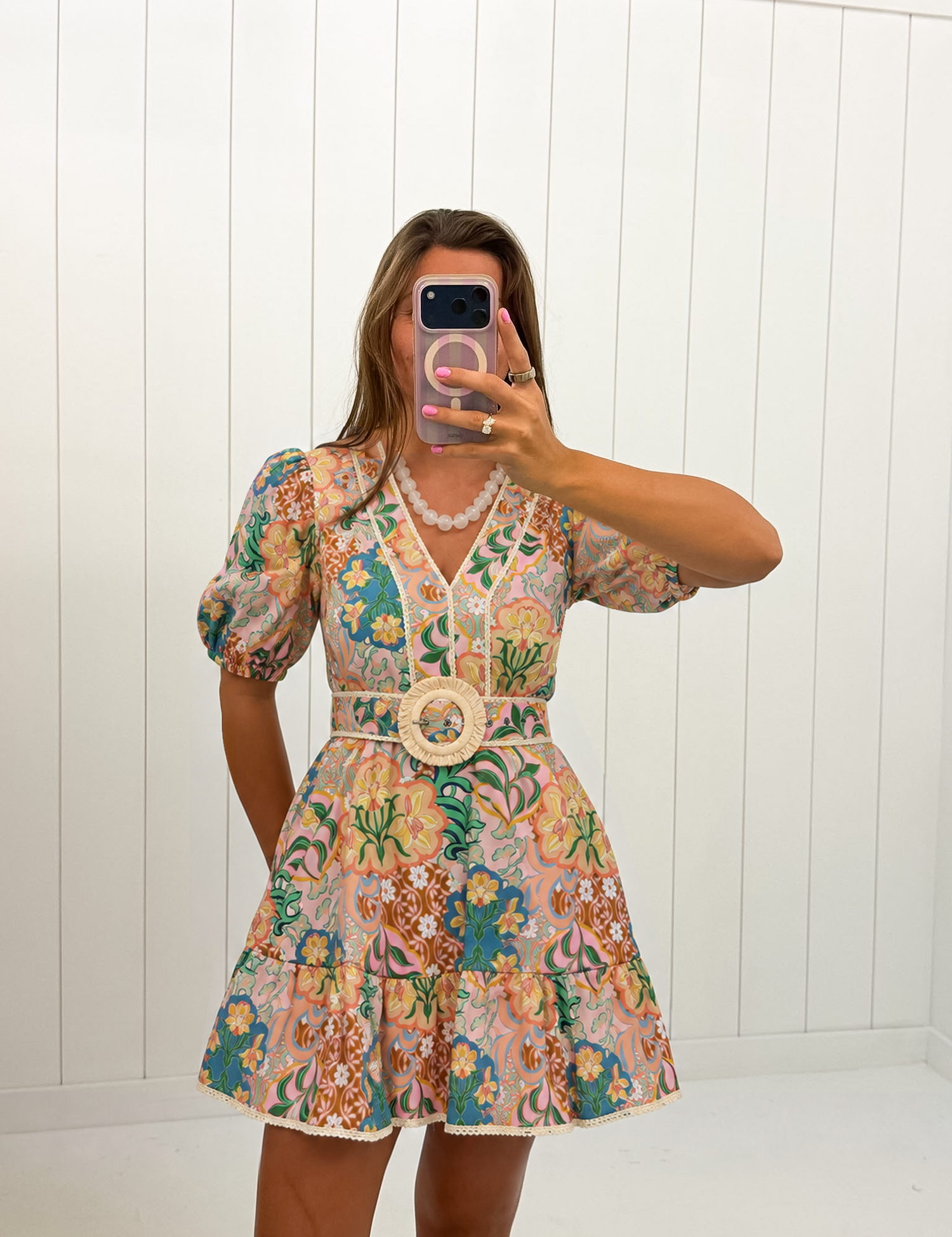 Garden Party Belted Mini Dress