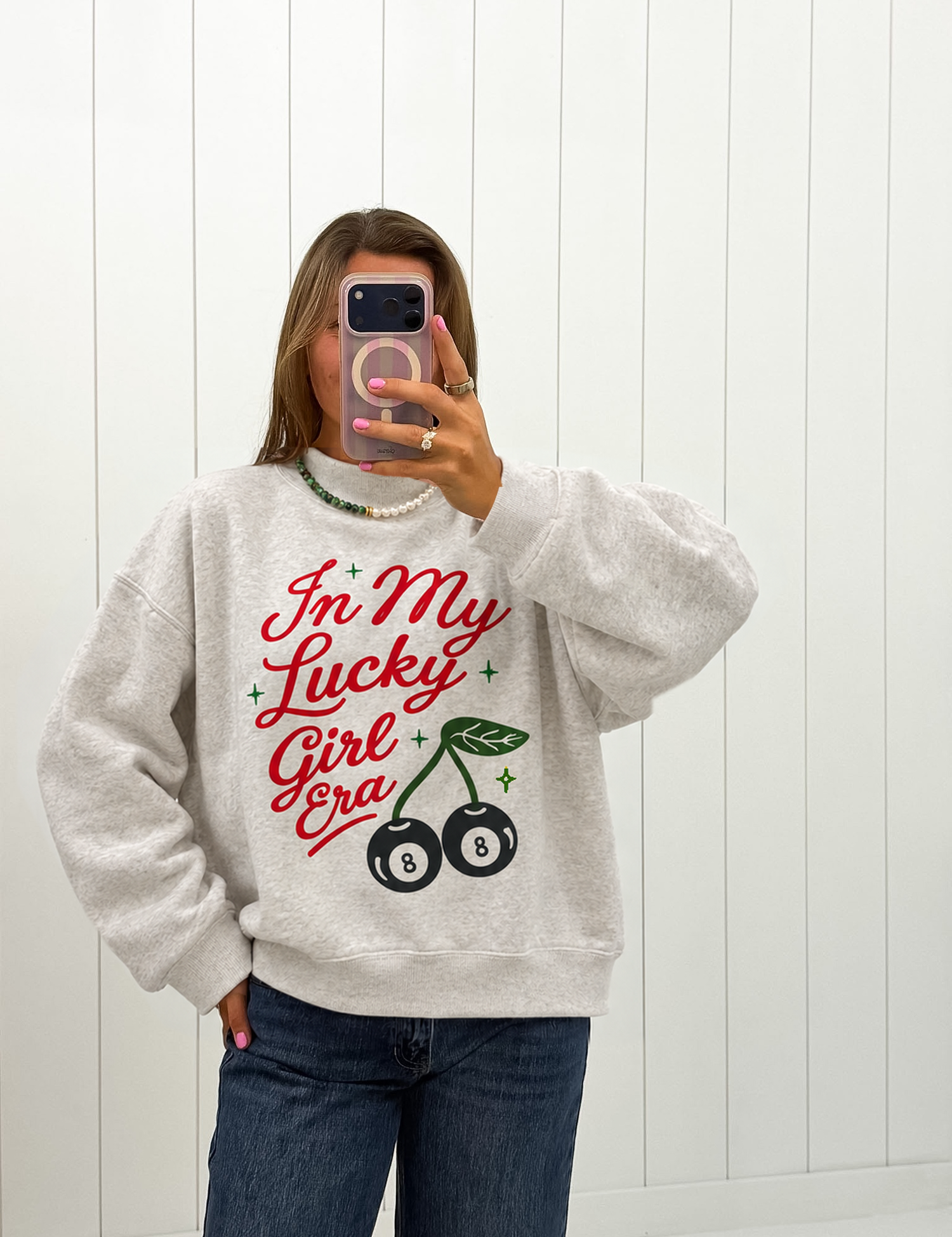 'In My Lucky Girl Era' Mockneck