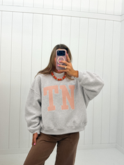 TN Stripe Mock Neck Sweatshirt
