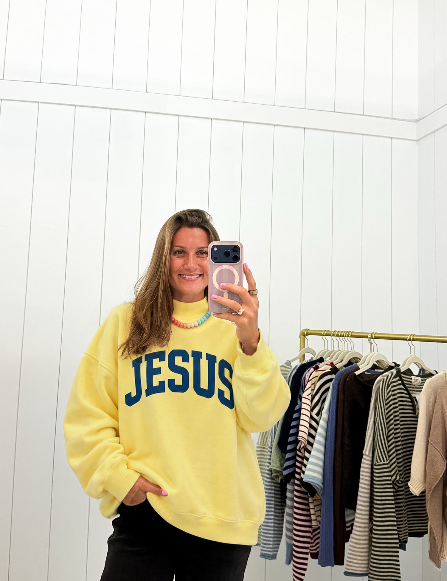 Yellow Jesus & God Is Good Mockneck