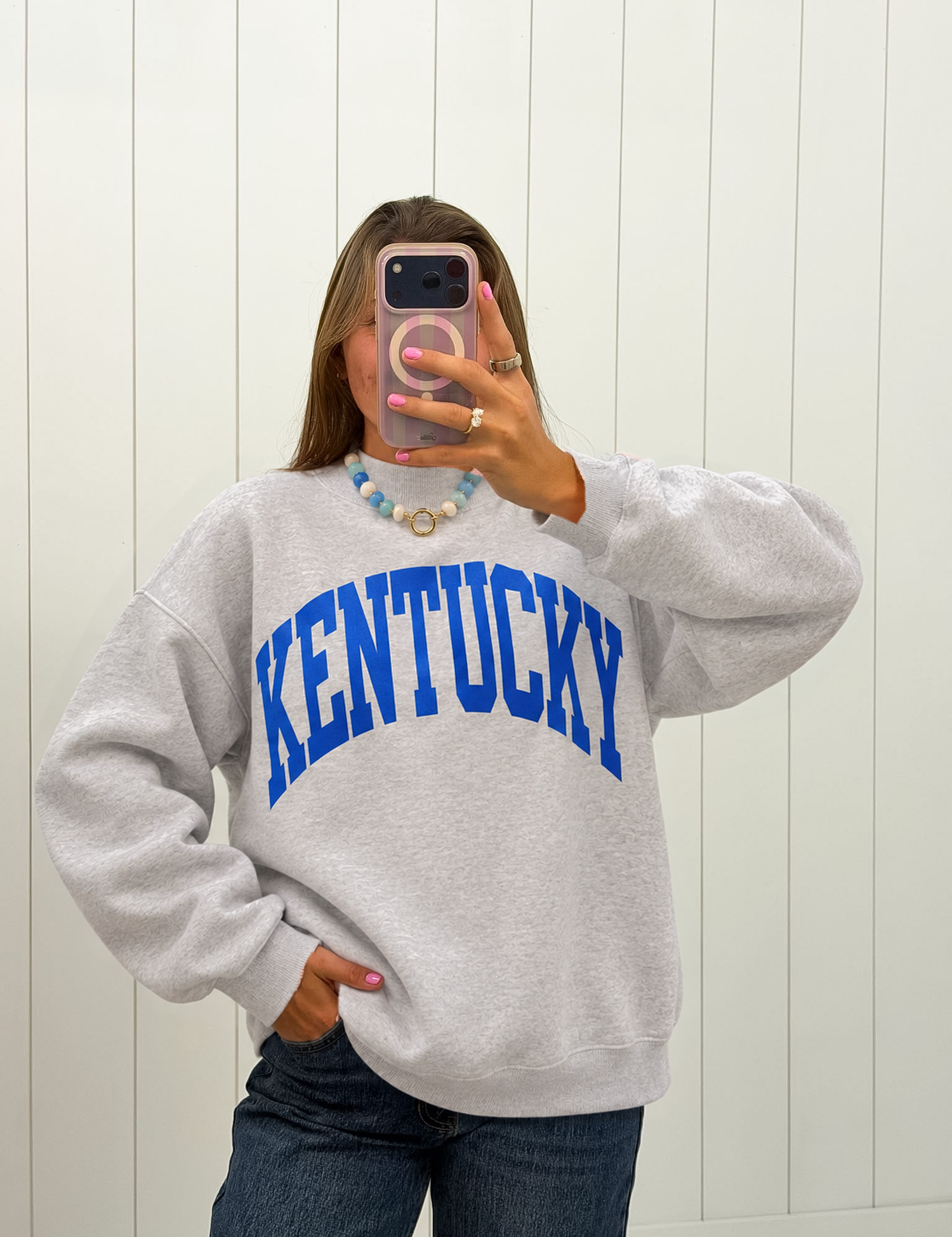 Gray Kentucky Reversible Mockneck