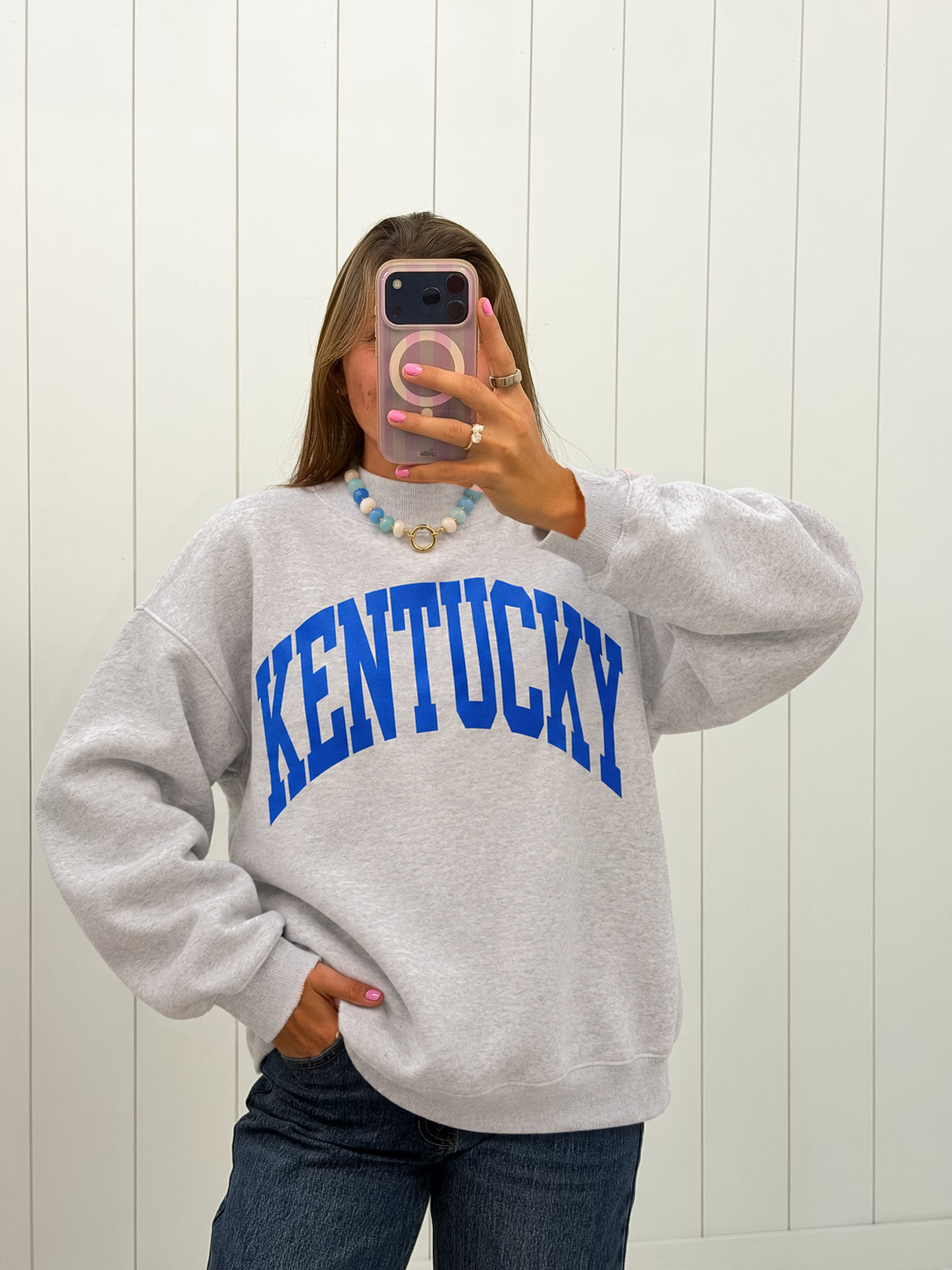 Gray Kentucky Reversible Mockneck